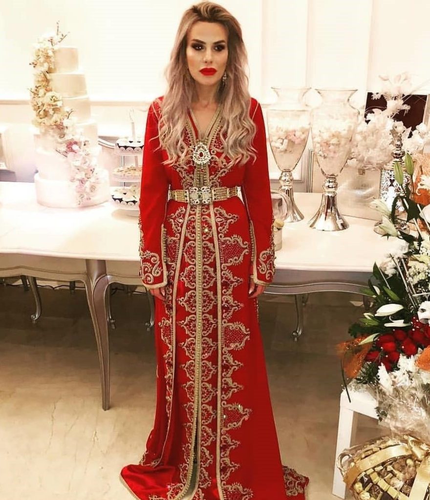 Caftan marocain rouge pour mariée